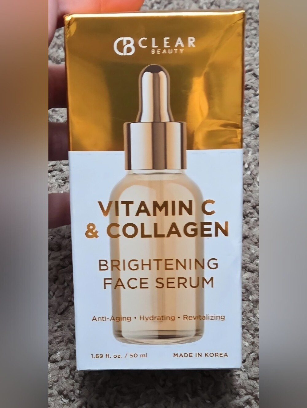 NIB Clear Beauty Vitamin C & Collagen Brightening Face Serum 1.69 oz